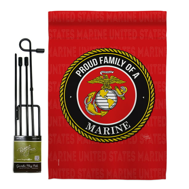 Marine Corps Veteran Garden Flag Armed Forces Decorative Gift Yard House Banner